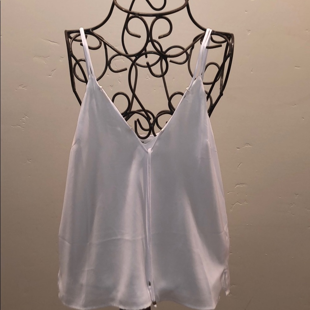 White chiffon tank top
